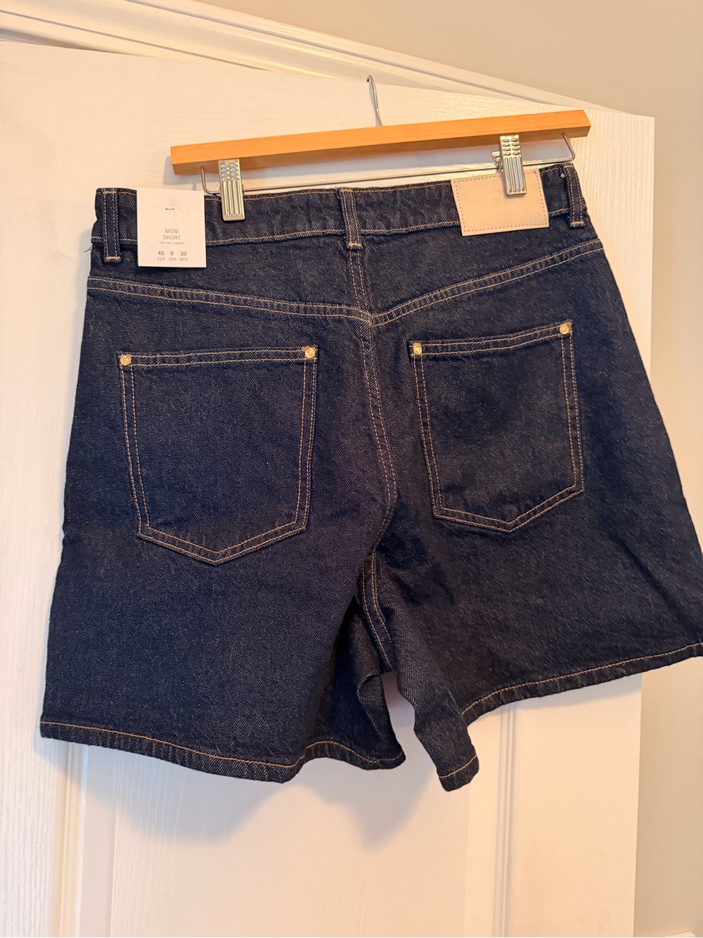 Zara Dark Indigo Denim Shorts - Picture 2 of 5